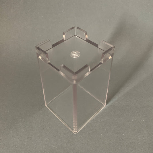 Rechteckige Kerzengiessform aus Hartplastik von oben.